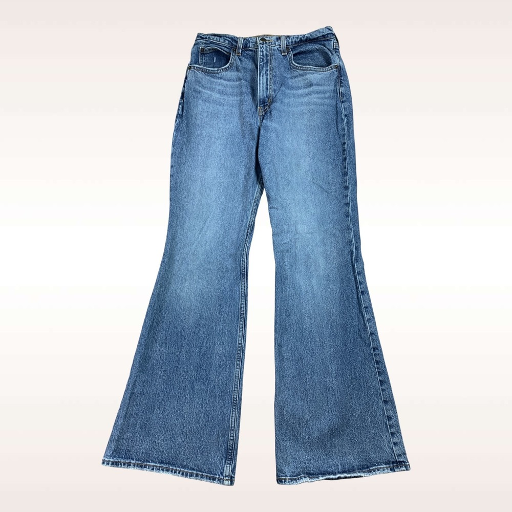 Levi's 70's High Rise Flare Jeans Womens 30x32 Blue Levis Premium Denim Stretch